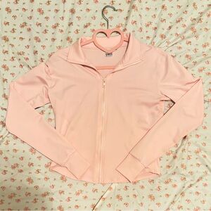 Light Pink Zip-Up Athletic Jacket
